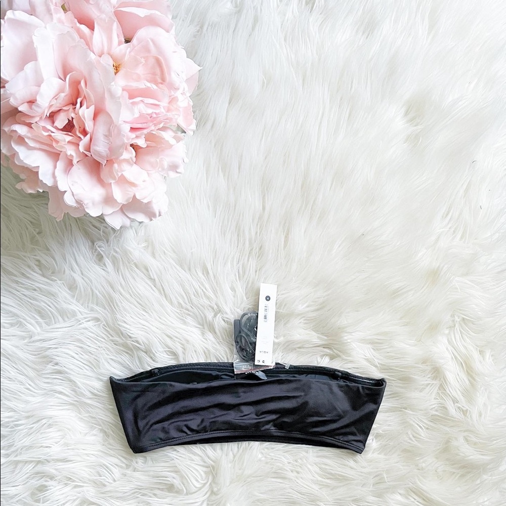 Aqua Black Bandeau Top NWT - Picture 2 of 2
